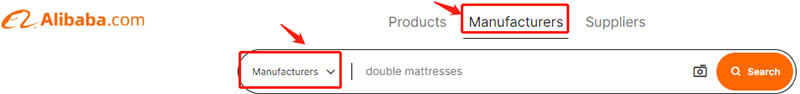 search suppliers on Alibaba